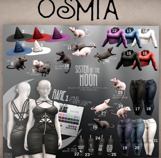 OSMIA - SisterOfTheMoon.Gacha - Rat.Decor 1 - Albino