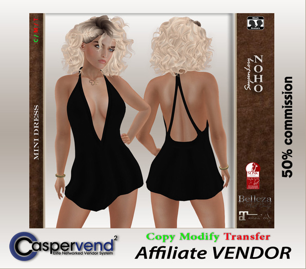 Affiliate Vendor [NOHO] - Mini Dress #2 black