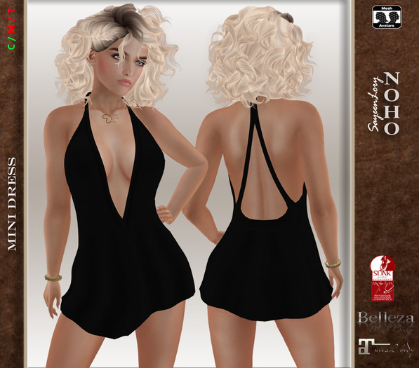 NOHO Mini Dress #2 - (fitmesh box) black