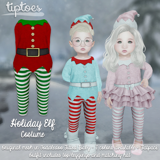 . tiptoes - Holiday Elf Costume - Red