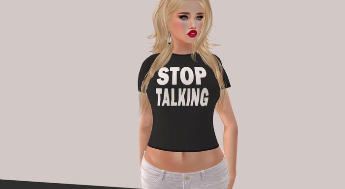 Woman's Stop Talking Mesh Tee
