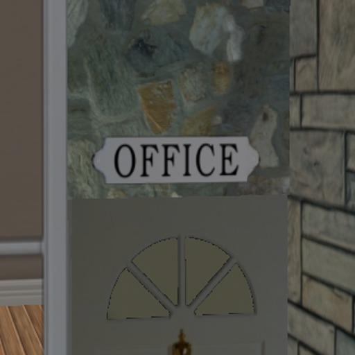 Office Sign - White/Black