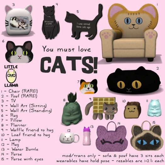Little Llama - CATS! Lamp (Boxed)