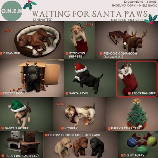 O.M.E.N - Waiting for Santa Paws - Gift Stocking BOX