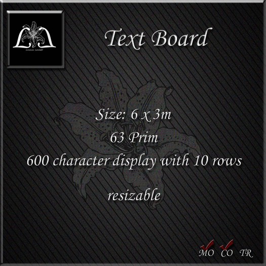 Text Board 600