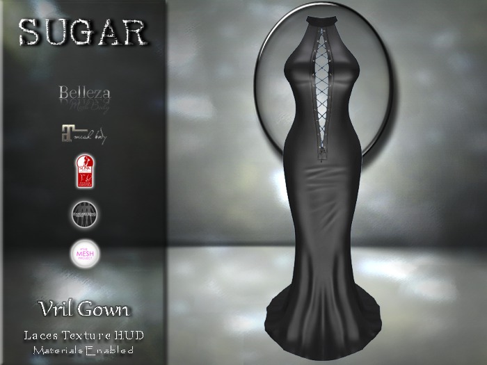 :-:SUGAR:-: Vril Gown {BLACK}