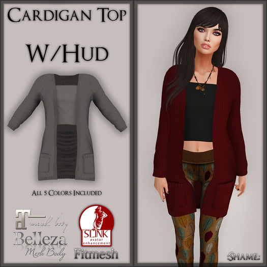 :Shame.: Cardigan Top W/Hud