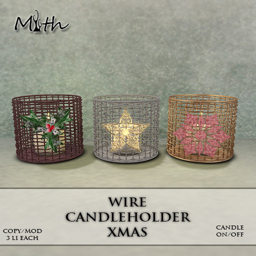 Myth - Wire Candle Holder Xmas