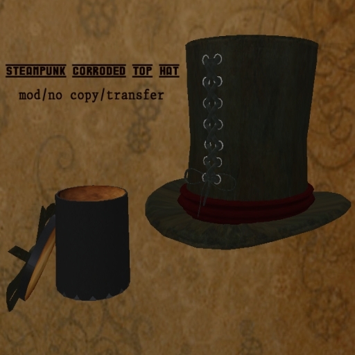 Steampunk Corroded Top Hat Box