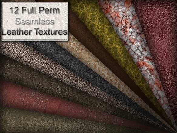 12 Full Perm New Leather Textures Vol 1