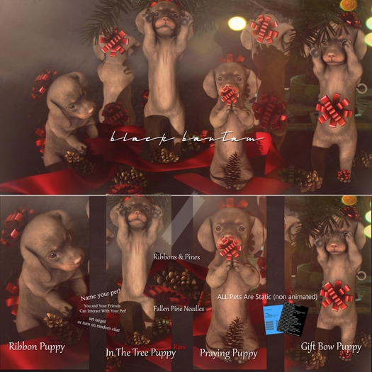 *[Black Bantam] Ribbons & Pines Floor Decor