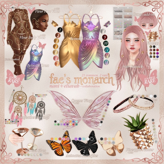 nani+eliavah / fae's monarch - twinsilk dress 2 bronze