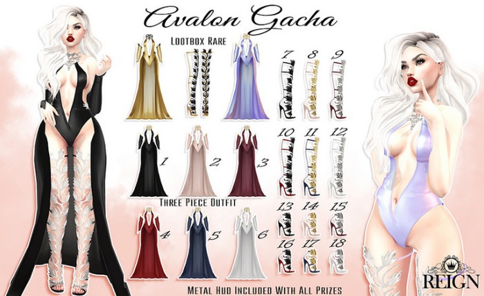 REIGN.- AVALON ANKLE HIGH HEELS (MAITREYA) SKY #17