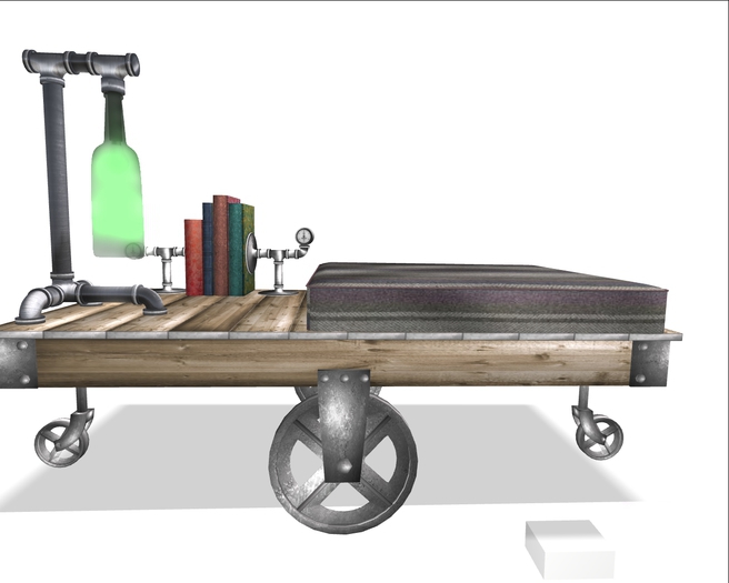 :.WS.: Industrial Chic Reading Seat RARE