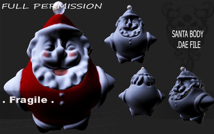 .Fragile. Santa body .DAE file xmas new year gift (add me)