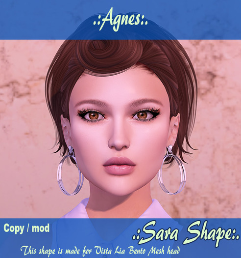 Sara shape for Vista Lia Bento Mesh Head