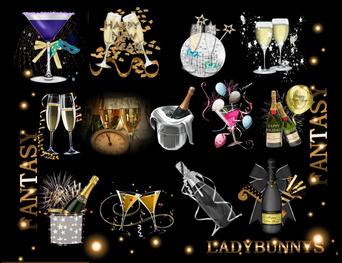 " * Bunny's New Year Store * " *New Years Tshirt Alphas Pack1 {full perm New Years Aplique  textures}