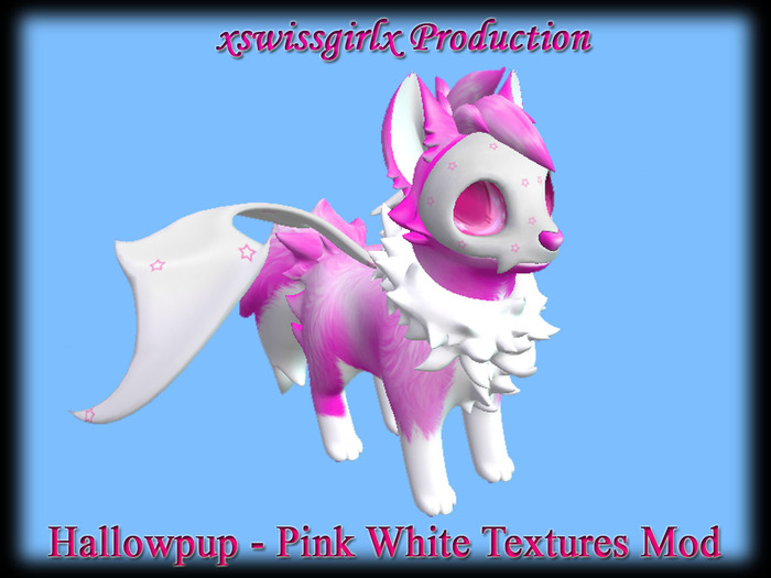 Hallowpup - Pink White Textures Mod