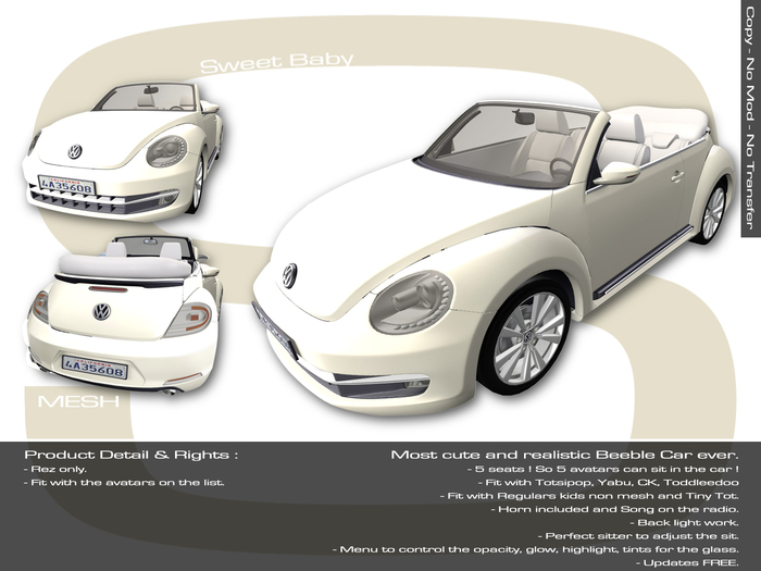 Sweet Baby - New Beetle Cream Mesh
