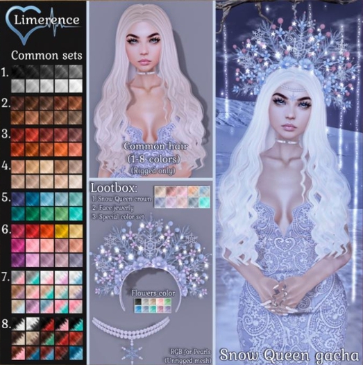 #5 {Limerence} Snow Queen hair-Colours1