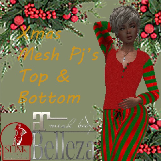 Striped Xmas Pajamas By Eternal Breedables & Tiny Builds