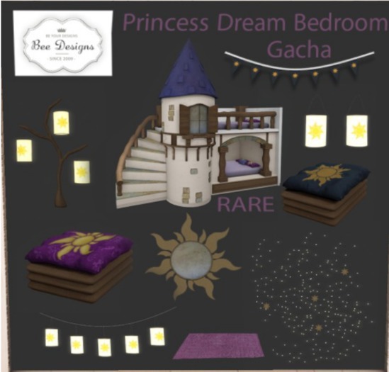 .:Bee Designs:. Princes Dream Bed RARE
