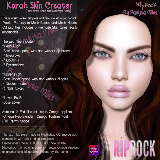 DEMO RipRock - Karah Skin Creator Vendor, psd files full perms