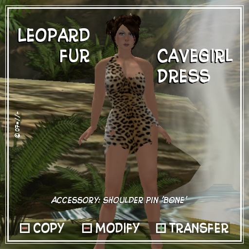 !:P:! * Cavegirl Dress - Leopard Fur