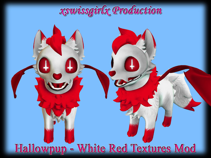 Hallowpup - White Red Textures Mod
