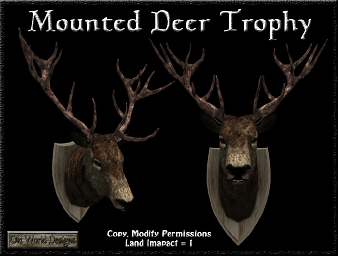 Old World Designs Mounted Deer Trophy