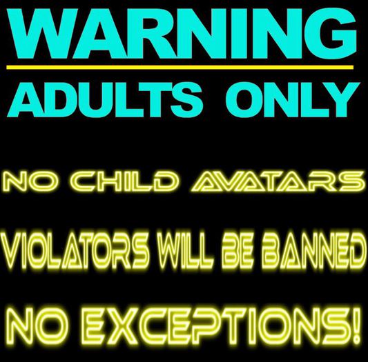 No Child Avatar Warning - Seafoam Yellow