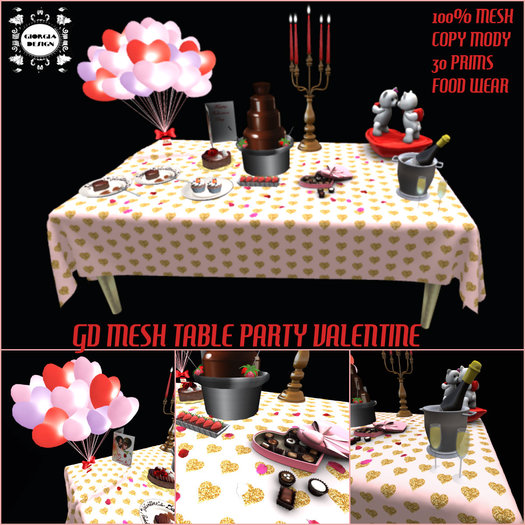 GD MESH TABLE PARTY VALENTINE