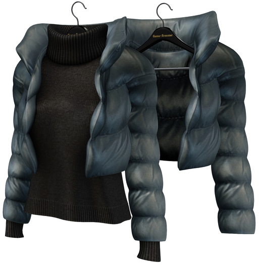 fame femme: Puff Jacket Set - Stormy Weather
