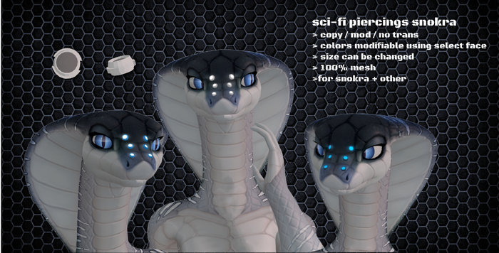 Snokra sci-fi piercings