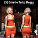 s giselle tulip dress orange ad