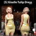 s giselle tulip dress gold ad