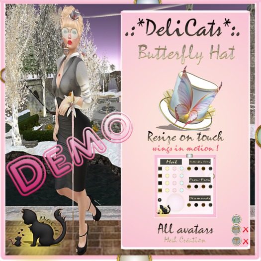 *-DeliCats-* Butterfly Hat DEMO