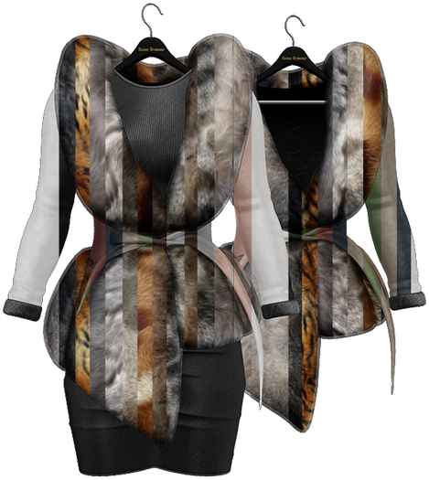 fame femme: Belted Fur Jacket & Dress - Pack