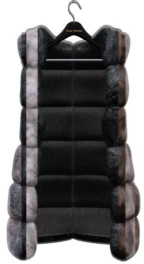 fame femme: Alina Fur vest - Pack