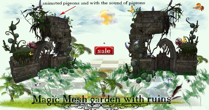 Magic Mesh garden with ruins (M&T) v. 10