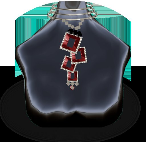 ((Crystal line))RED Square necklace