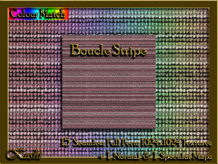!Kushi! BoucleStripe Textures -WEAR TO UNPACK