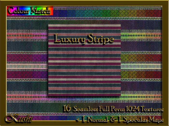 !Kushi! LuxuryStripe Textures -WEAR TO UNPACK