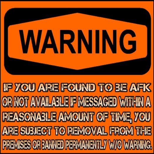 Big Warning Afk Orange Black