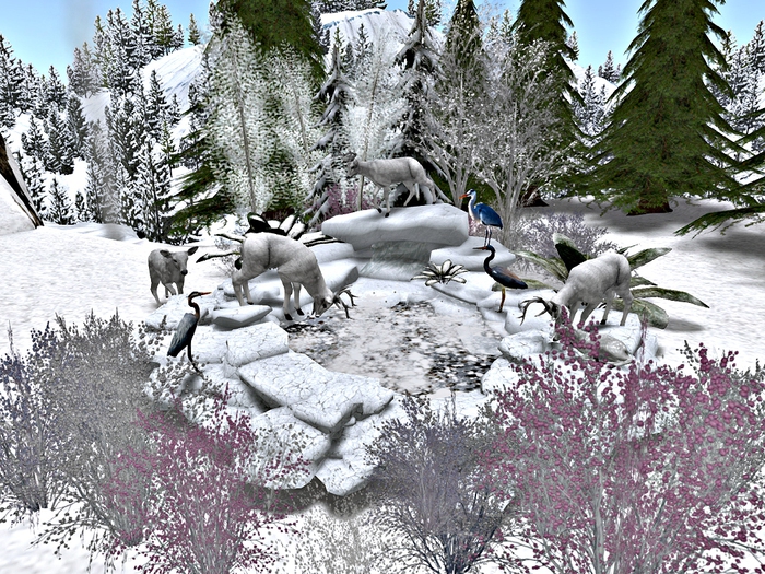 CJ Cascading Winter Pond 