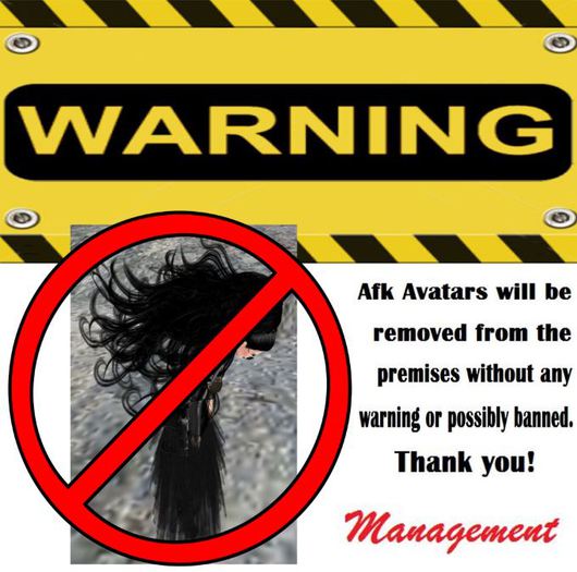 Big Warning AFK Yellow Red