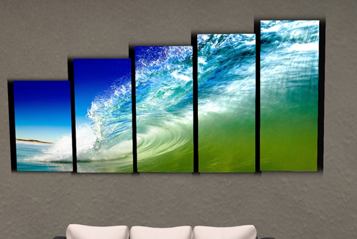 Second Life Marketplace - PERFECT WAVE A 5 Panel Aqua Art of the ...