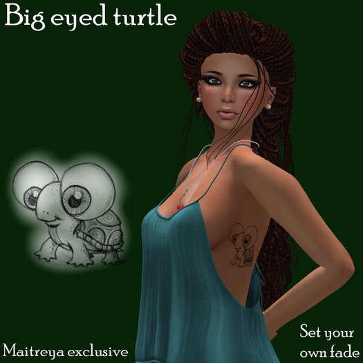Big eye turtle tattoo