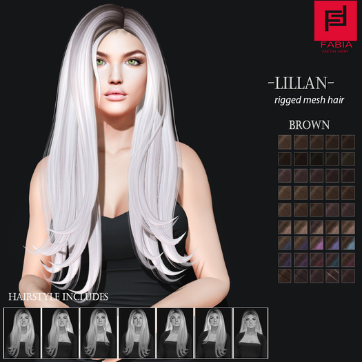 -FABIA- Mesh Hair   <Lillian> Brown