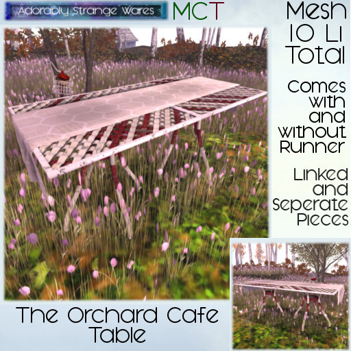 ~ASW~ The Orchard Cafe Table